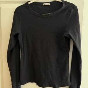 Buck Mason Charcoal Long Sleeve Top